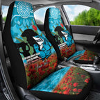 Personalised Sharks Rugby ANZAC Day Car Seat Cover Last Post Poppy We Will Remember Them