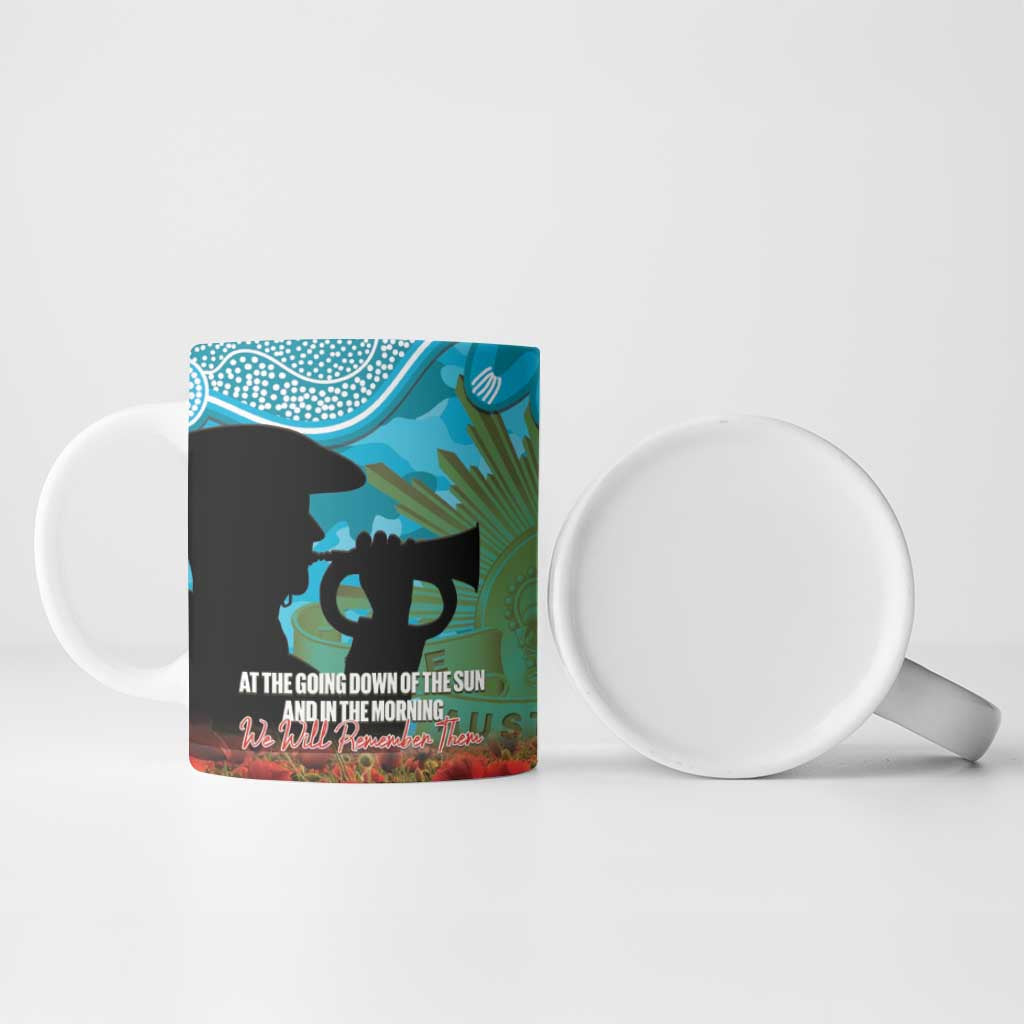 Personalised Sharks Rugby ANZAC Day Ceramic Mug Last Post Poppy We Will Remember Them