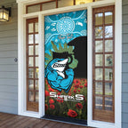 Personalised Sharks Rugby ANZAC Day Door Cover Last Post Poppy We Will Remember Them