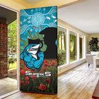 Personalised Sharks Rugby ANZAC Day Door Cover Last Post Poppy We Will Remember Them