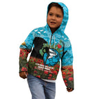 Personalised Sharks Rugby ANZAC Day Kid Hoodie Last Post Poppy We Will Remember Them