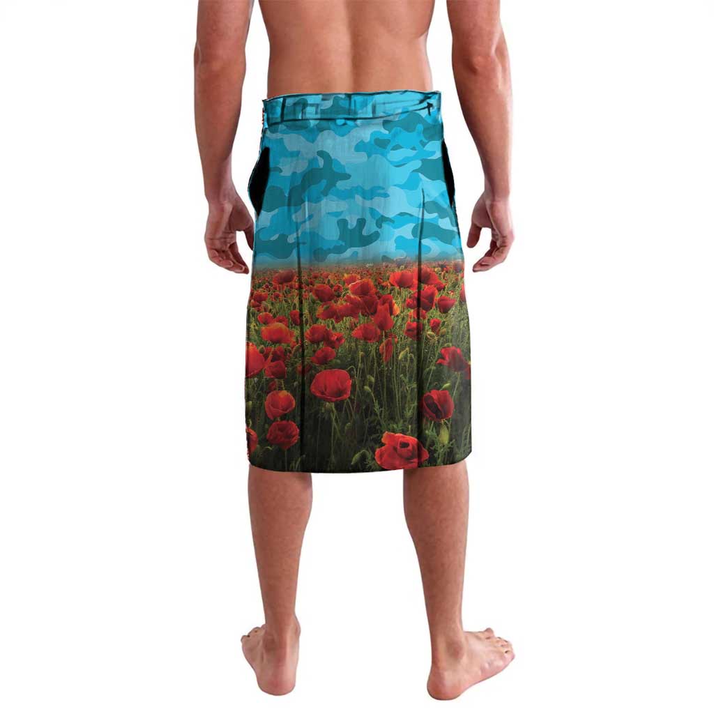 Personalised Sharks Rugby ANZAC Day Lavalava Last Post Poppy We Will Remember Them