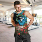 Personalised Sharks Rugby ANZAC Day Men Tank Top Last Post Poppy We Will Remember Them
