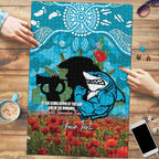 Personalised Sharks Rugby ANZAC Day Puzzle Last Post Poppy We Will Remember Them