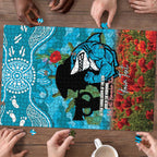 Personalised Sharks Rugby ANZAC Day Puzzle Last Post Poppy We Will Remember Them