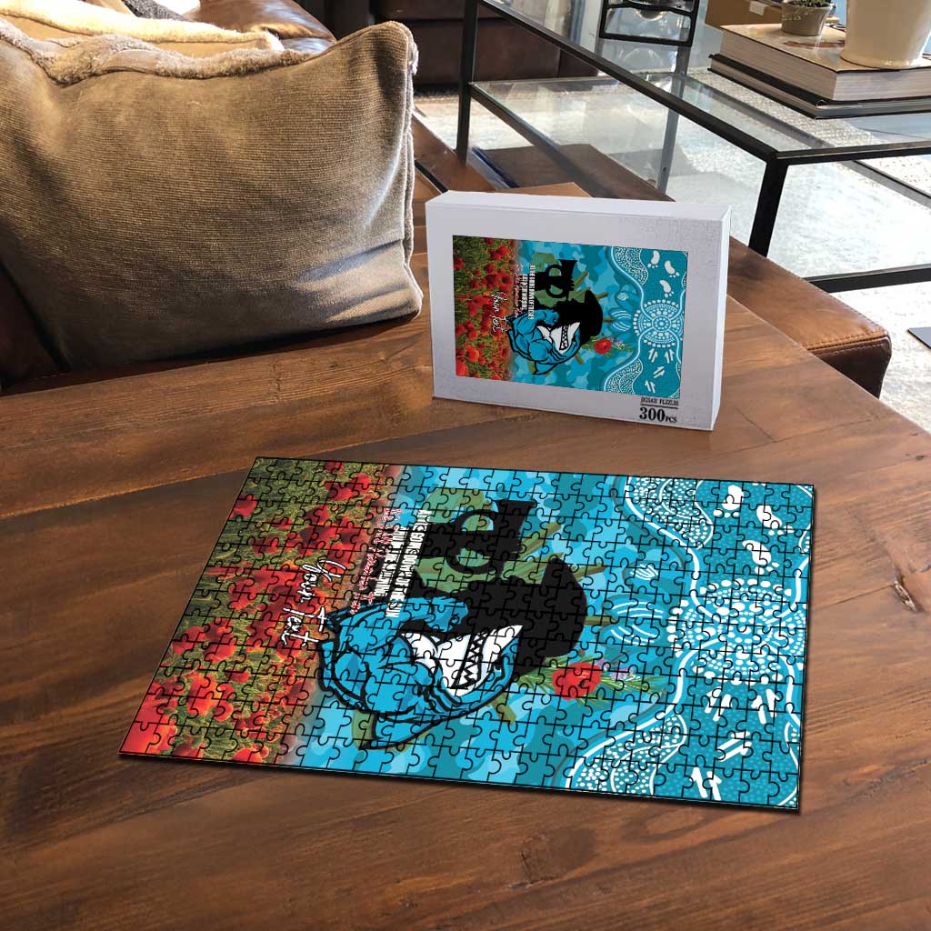 Personalised Sharks Rugby ANZAC Day Puzzle Last Post Poppy We Will Remember Them