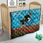 Personalised Sharks Rugby ANZAC Day Quilt Last Post Poppy We Will Remember Them