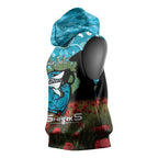 Personalised Sharks Rugby ANZAC Day Sleeveless Hoodie Last Post Poppy We Will Remember Them