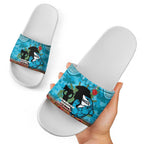 Personalised Sharks Rugby ANZAC Day Slide Sandals Last Post Poppy We Will Remember Them