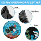 Personalised Sharks Rugby ANZAC Day Spare Tire Cover Last Post Poppy We Will Remember Them