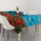 Personalised Sharks Rugby ANZAC Day Tablecloth Last Post Poppy We Will Remember Them