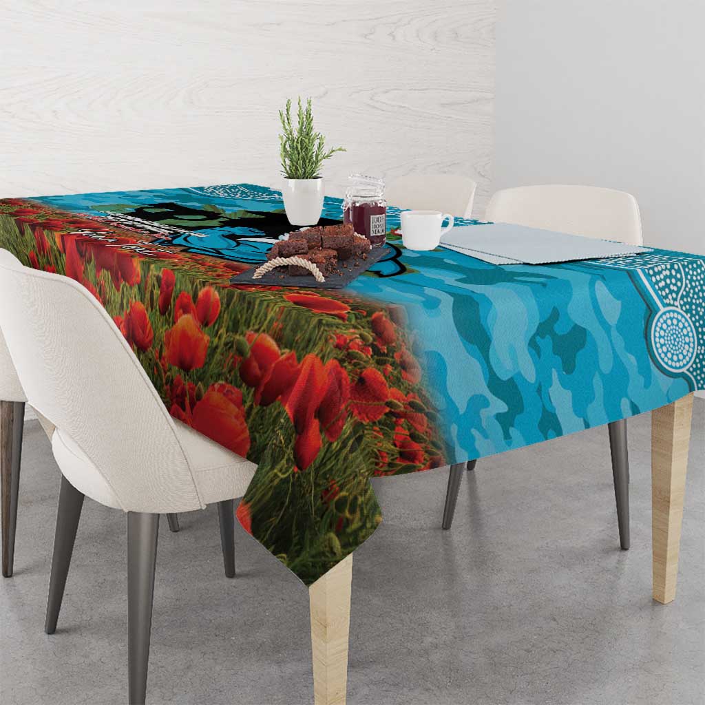 Personalised Sharks Rugby ANZAC Day Tablecloth Last Post Poppy We Will Remember Them