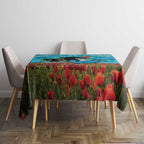 Personalised Sharks Rugby ANZAC Day Tablecloth Last Post Poppy We Will Remember Them