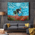 Personalised Sharks Rugby ANZAC Day Tapestry Last Post Poppy We Will Remember Them
