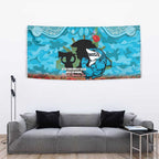 Personalised Sharks Rugby ANZAC Day Tapestry Last Post Poppy We Will Remember Them