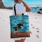 Personalised Sharks Rugby ANZAC Day Tote Bag Last Post Poppy We Will Remember Them