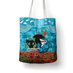Personalised Sharks Rugby ANZAC Day Tote Bag Last Post Poppy We Will Remember Them