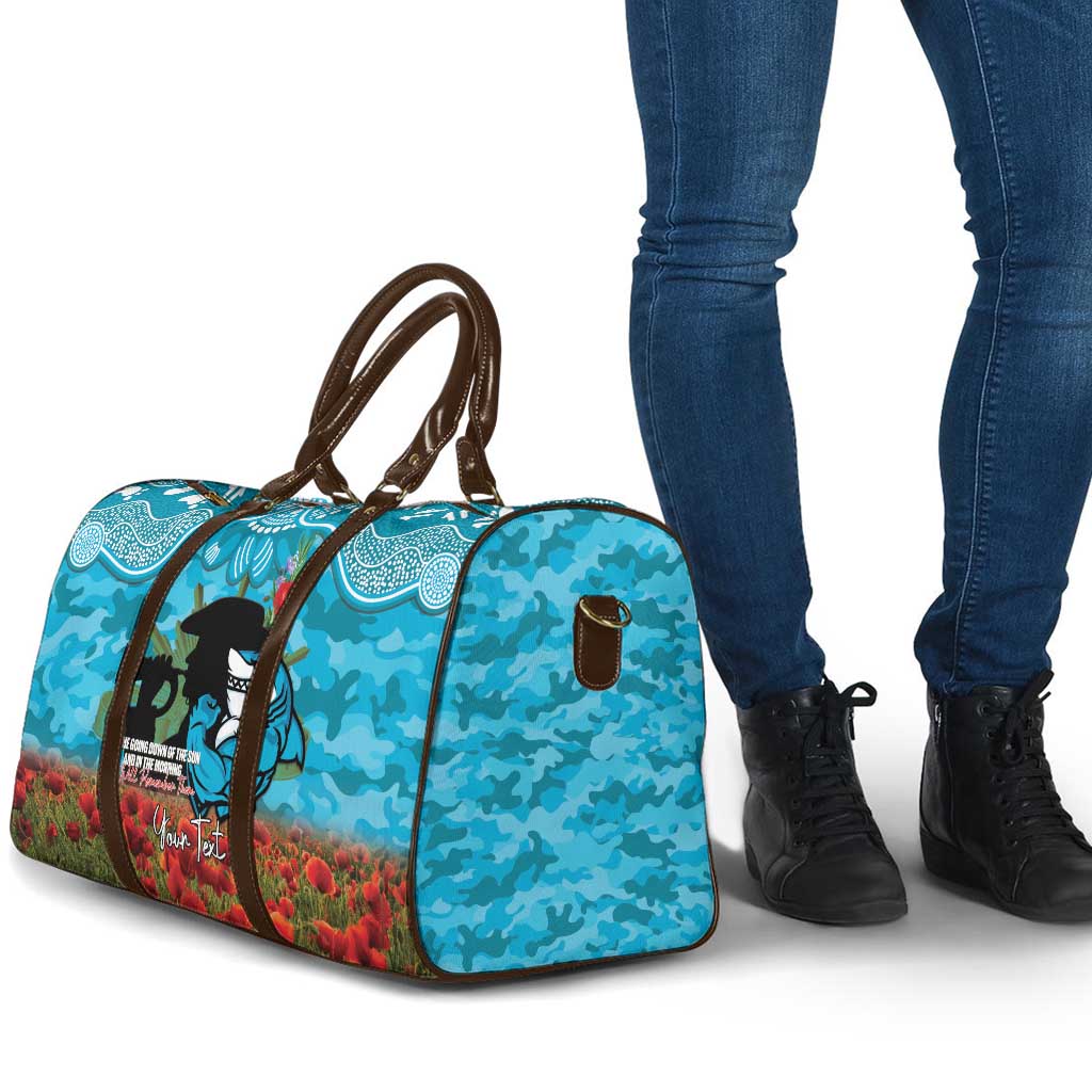 Personalised Sharks Rugby ANZAC Day Travel Bag Last Post Poppy We Will Remember Them