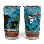 Personalised Sharks Rugby ANZAC Day Tumbler Cup Last Post Poppy We Will Remember Them