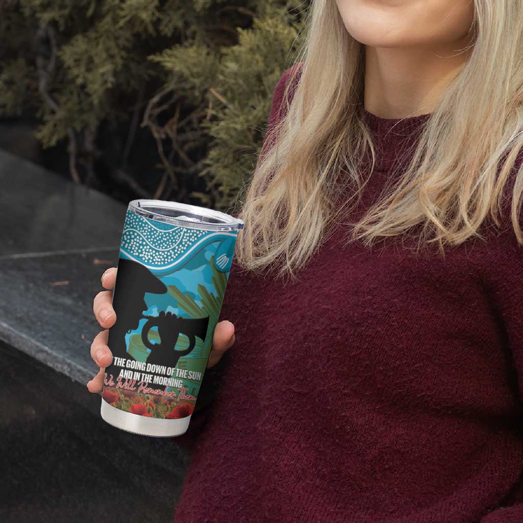 Personalised Sharks Rugby ANZAC Day Tumbler Cup Last Post Poppy We Will Remember Them