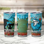 Personalised Sharks Rugby ANZAC Day Tumbler Cup Last Post Poppy We Will Remember Them