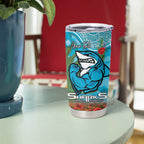 Personalised Sharks Rugby ANZAC Day Tumbler Cup Last Post Poppy We Will Remember Them