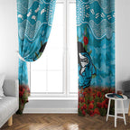 Personalised Sharks Rugby ANZAC Day Window Curtain Last Post Poppy We Will Remember Them