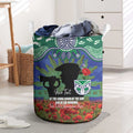 Personalised NZ Warriors Rugby ANZAC Day Laundry Basket Last Post Poppy We Will Remember Them