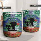Personalised NZ Warriors Rugby ANZAC Day Laundry Basket Last Post Poppy We Will Remember Them