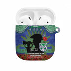 Personalised NZ Warriors Rugby ANZAC Day AirPods Case Last Post Poppy We Will Remember Them