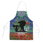 Personalised NZ Warriors Rugby ANZAC Day Apron Last Post Poppy We Will Remember Them