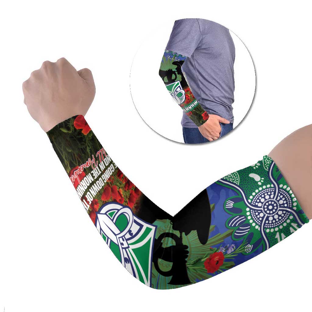 Personalised NZ Warriors Rugby ANZAC Day Arm Sleeves Last Post Poppy We Will Remember Them