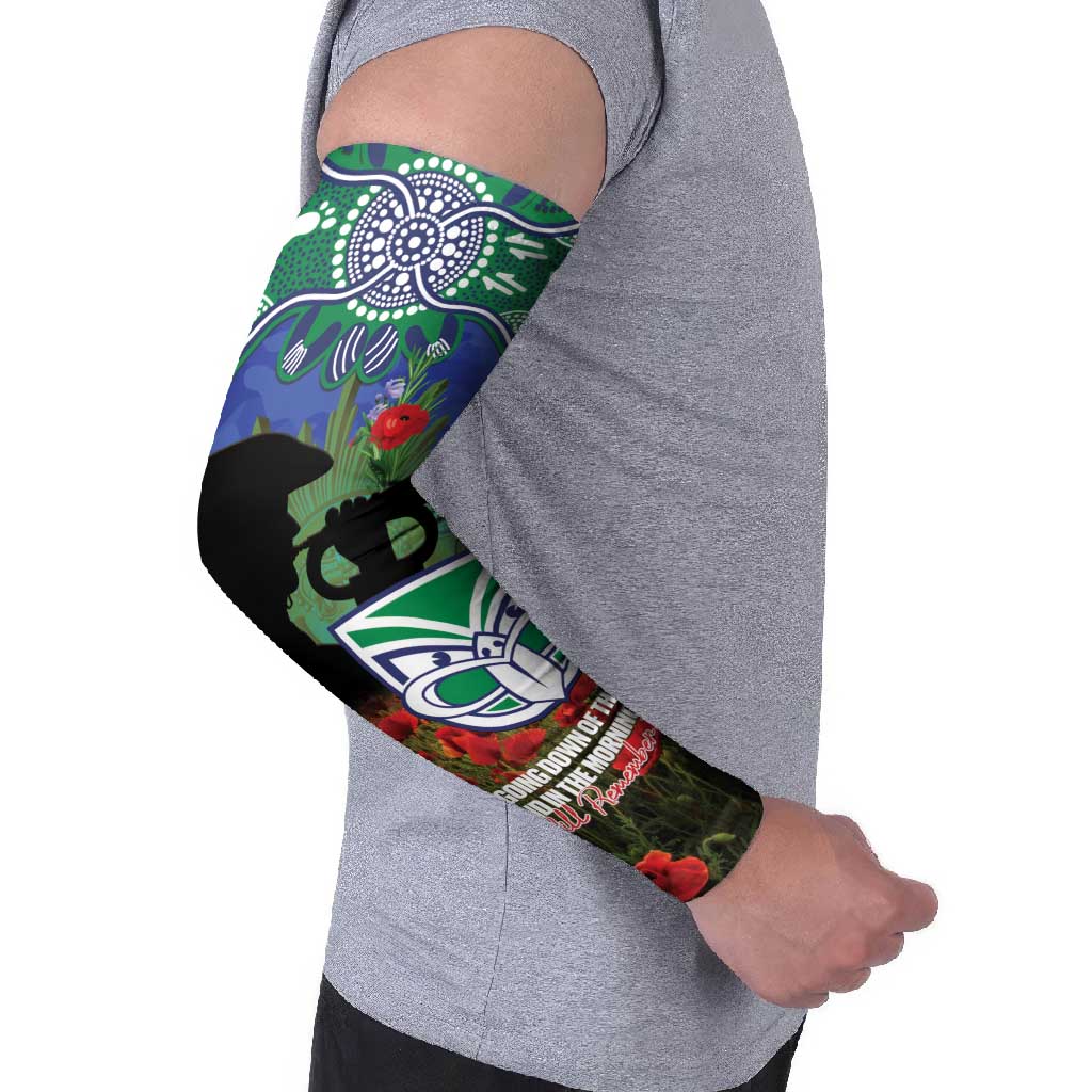 Personalised NZ Warriors Rugby ANZAC Day Arm Sleeves Last Post Poppy We Will Remember Them