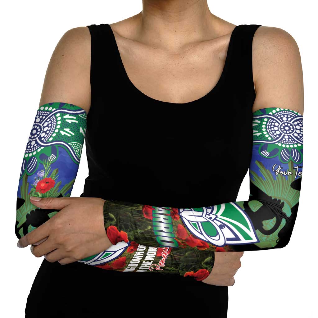 Personalised NZ Warriors Rugby ANZAC Day Arm Sleeves Last Post Poppy We Will Remember Them