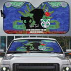Personalised NZ Warriors Rugby ANZAC Day Auto Sun Shade Last Post Poppy We Will Remember Them