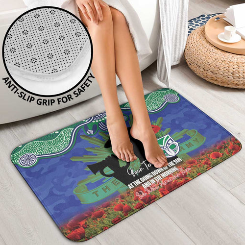 Personalised NZ Warriors Rugby ANZAC Day Bathroom Set Last Post Poppy We Will Remember Them