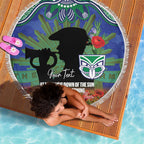 Personalised NZ Warriors Rugby ANZAC Day Beach Blanket Last Post Poppy We Will Remember Them