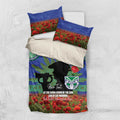 Personalised NZ Warriors Rugby ANZAC Day Bedding Set Last Post Poppy We Will Remember Them