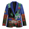 Personalised NZ Warriors Rugby ANZAC Day Blazer Last Post Poppy We Will Remember Them