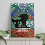 Personalised NZ Warriors Rugby ANZAC Day Canvas Wall Art Last Post Poppy We Will Remember Them