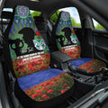 Personalised NZ Warriors Rugby ANZAC Day Car Seat Cover Last Post Poppy We Will Remember Them