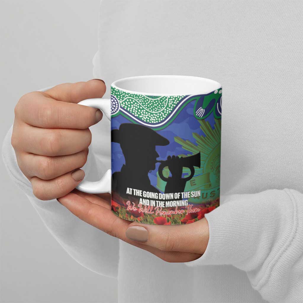 Personalised NZ Warriors Rugby ANZAC Day Ceramic Mug Last Post Poppy We Will Remember Them