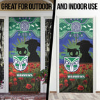 Personalised NZ Warriors Rugby ANZAC Day Door Cover Last Post Poppy We Will Remember Them