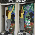 Personalised NZ Warriors Rugby ANZAC Day Door Cover Last Post Poppy We Will Remember Them