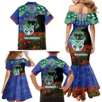 Personalised NZ Warriors Rugby ANZAC Day Family Matching Mermaid Dress and Hawaiian Shirt Last Post Poppy We Will Remember Them