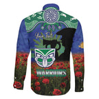 Personalised NZ Warriors Rugby ANZAC Day Family Matching Mermaid Dress and Hawaiian Shirt Last Post Poppy We Will Remember Them