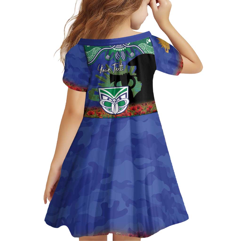 Personalised NZ Warriors Rugby ANZAC Day Family Matching Tank Maxi Dress and Hawaiian Shirt Last Post Poppy We Will Remember Them