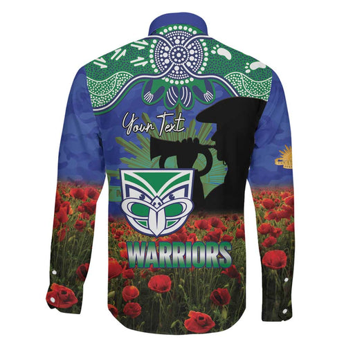 Personalised NZ Warriors Rugby ANZAC Day Family Matching Tank Maxi Dress and Hawaiian Shirt Last Post Poppy We Will Remember Them