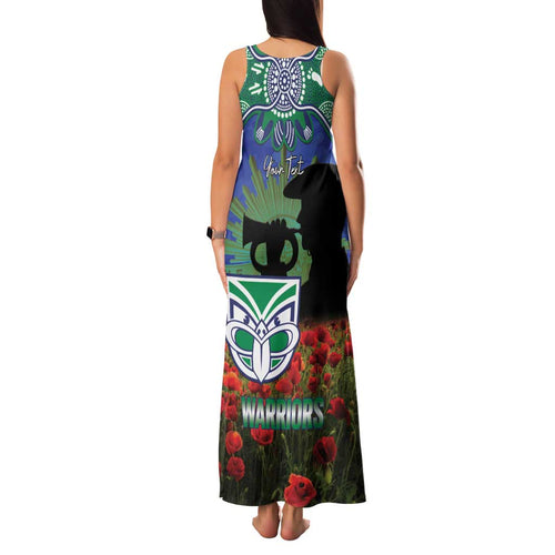 Personalised NZ Warriors Rugby ANZAC Day Family Matching Tank Maxi Dress and Hawaiian Shirt Last Post Poppy We Will Remember Them