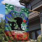 Personalised NZ Warriors Rugby ANZAC Day Garden Flag Last Post Poppy We Will Remember Them